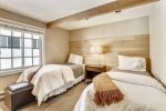 Second bedroom features two twins convert to king upon request